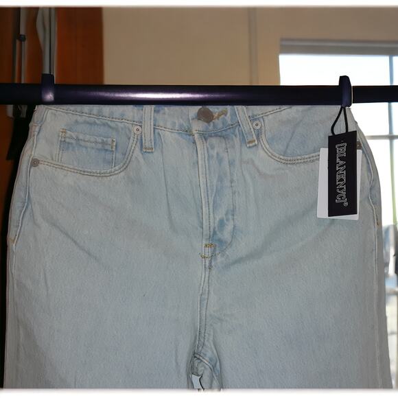NWT - Blank NYC The Cooper Slim Straight Leg Jeans w/ Slit Super Power Wash 24 - Picture 2 of 7